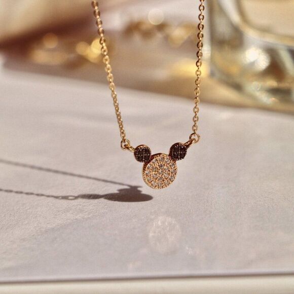 14K Solid Gold Mouse Necklace | Elegant Gold Jewelry by Tehrani Jewelry - Picture 5 of 10